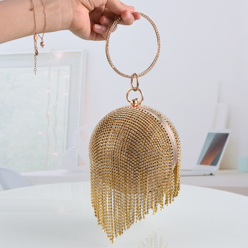 Exquisite Diamond Studded Hand Banquet Clutch Evening Bags