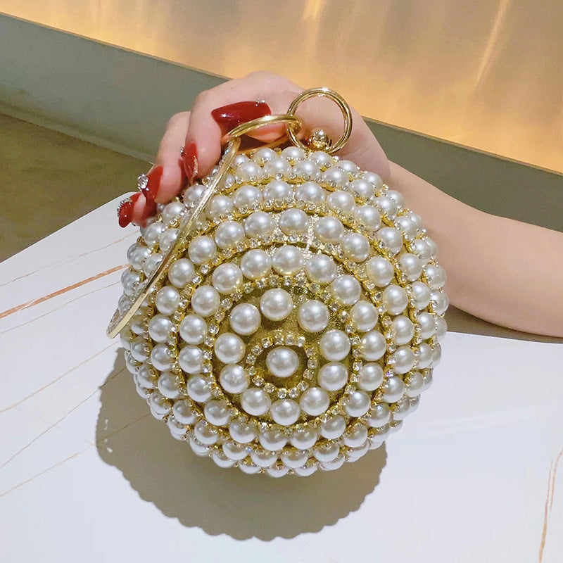 Women's Banquet Pearl Pouch Diamonds Little Fairy Shoulder Bags