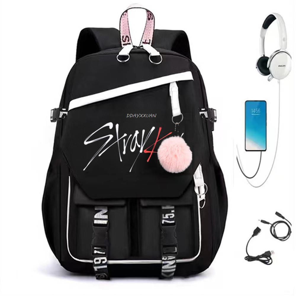 Combination Peripheral Korean Style Charging Large Backpacks
