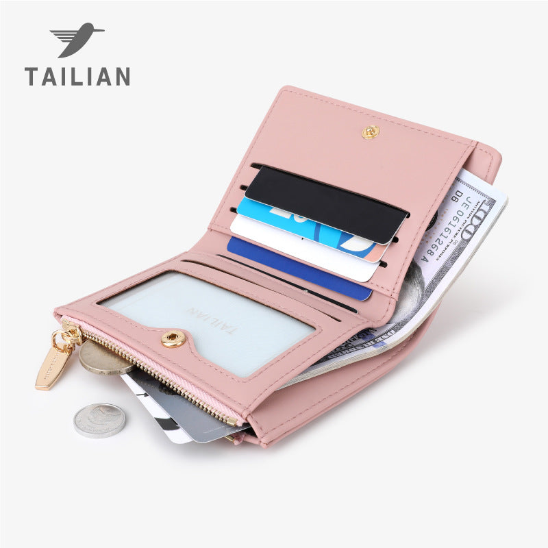 Elegant Versatile Unique Rhinestone Metal Short Ladies Wallet