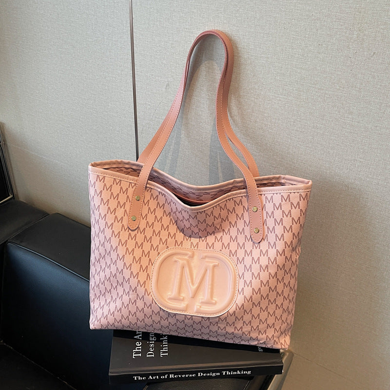 Large Capacity Commuting Fashion Printed Letter College Class Simple Bags