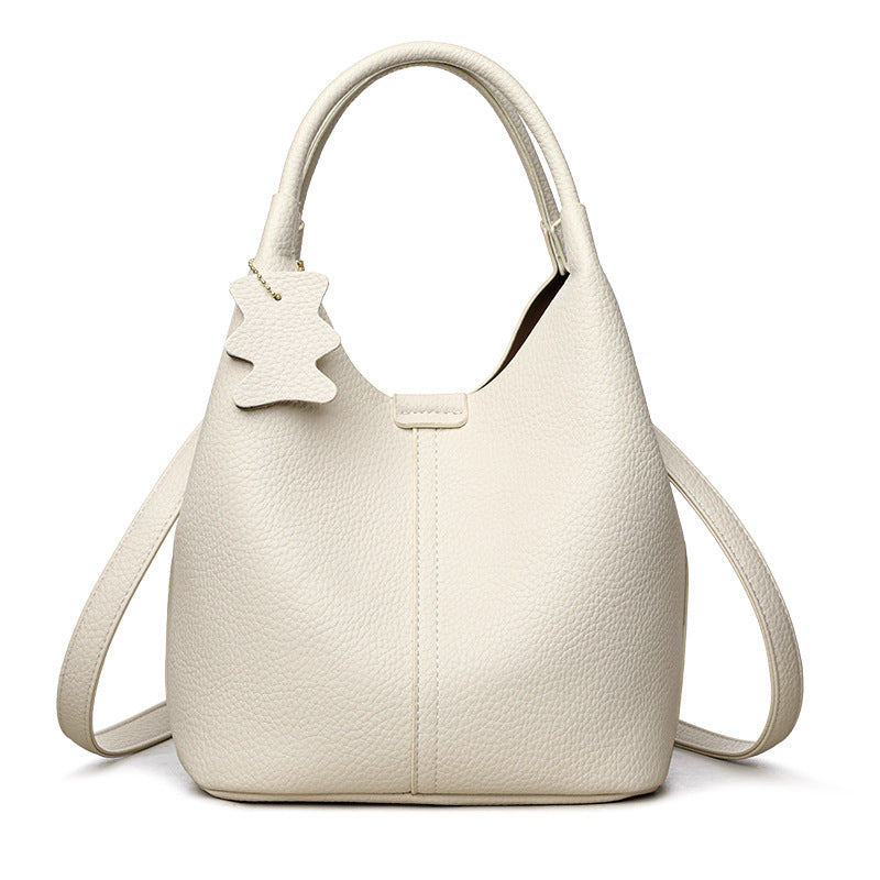 Women's Fashionable Lychee Pattern Soft Leather Western Bags