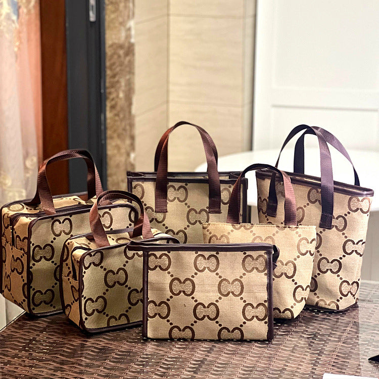 Style Simple Letters Personal Hygiene Commuter Rice Women's Handbag