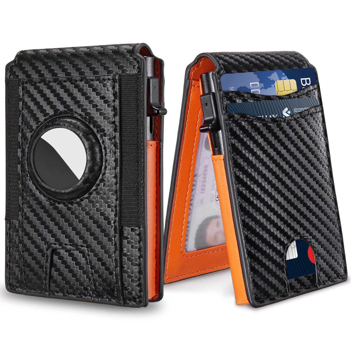 Men's High-grade Aluminum Alloy Clamp Carbon Fiber Card Holder