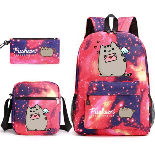 Women's & Men's & Fat Cat Three-piece Pencil Large Backpacks
