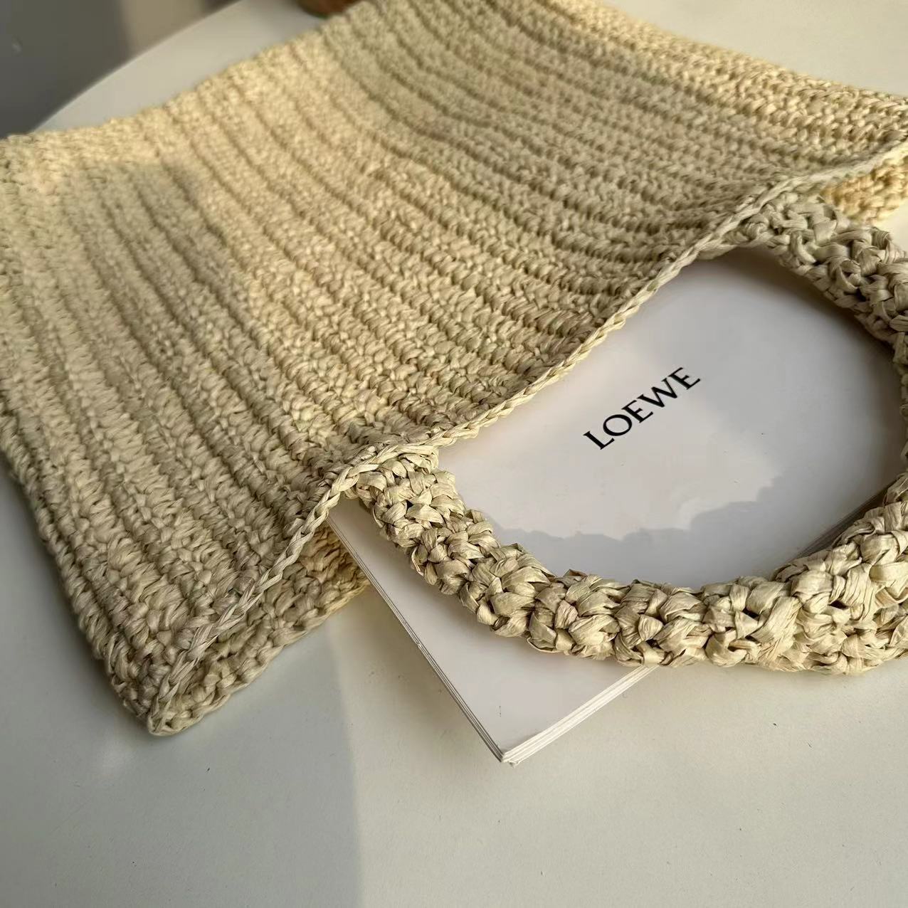 French Handmade Knitted Hand Portable Beach Handbags