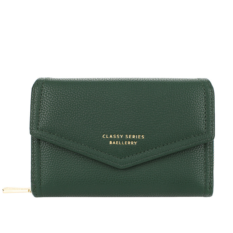 Women's Cute High-grade Short Multiple Slots Zipper Ladies Wallet