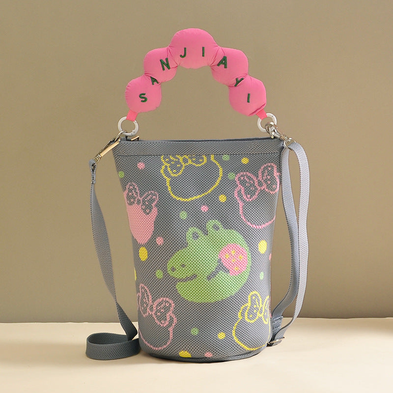 Women's Korean Style Knitted Cute Cartoon Unique Dopamine Flying Women's Handbag