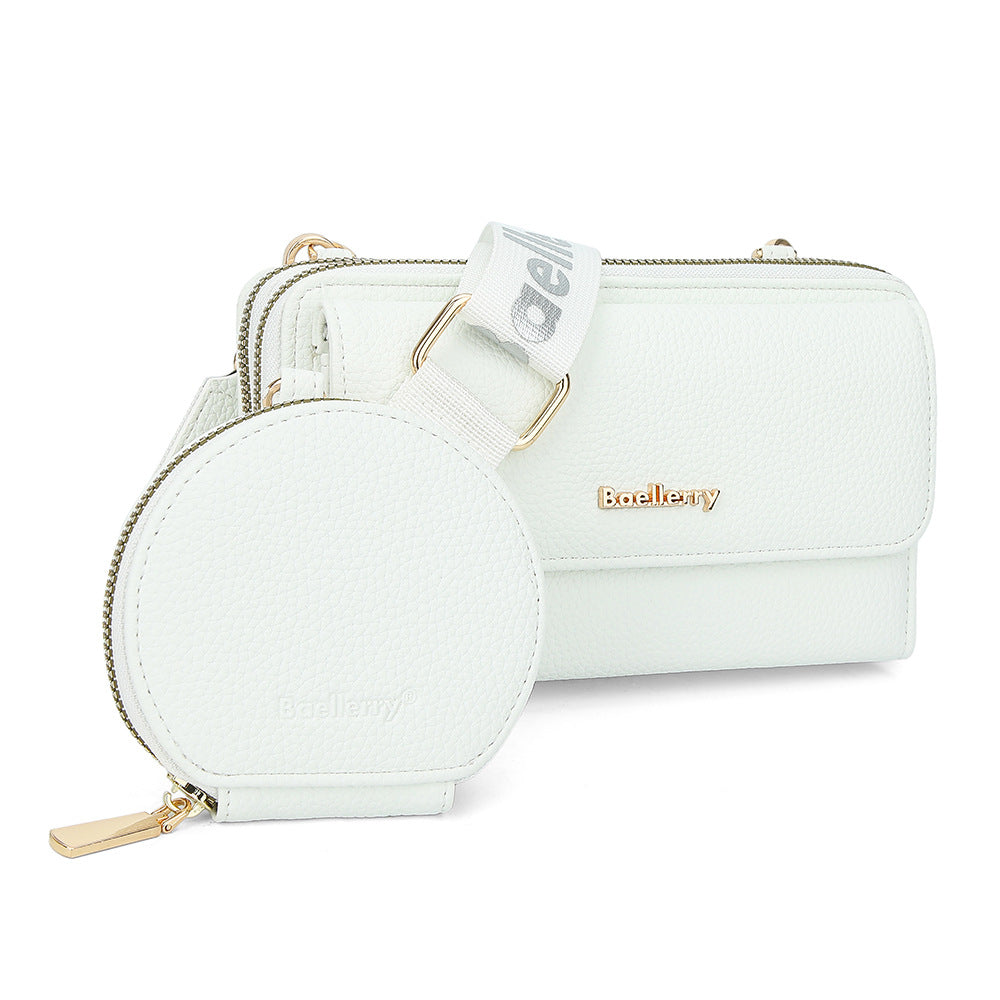 Women's Fashion Litchi Pattern Letter One Combination Bags