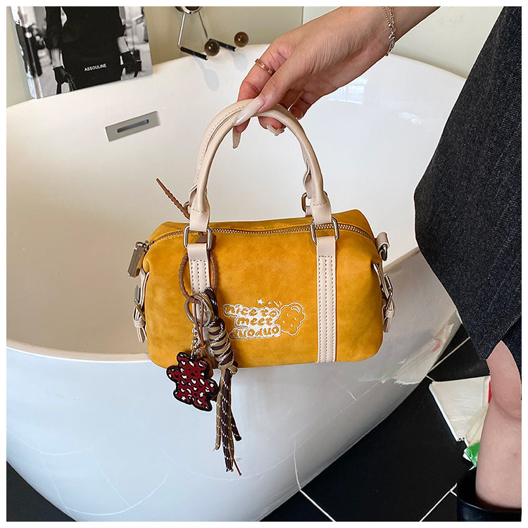 Women's Niche Fashionable Retro Portable Boston Shoulder Bags