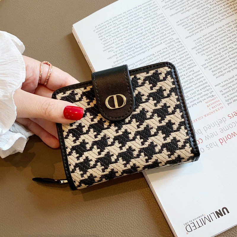 Women's Canvas Short Exquisite Integrated Niche Design Ladies Wallet