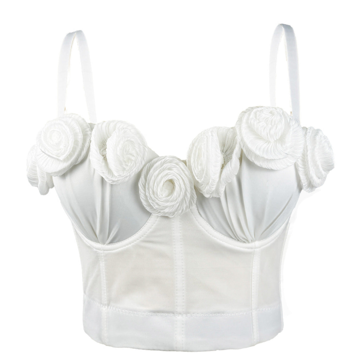 Rose Flower High-grade Outer Wear Fishbone Tops