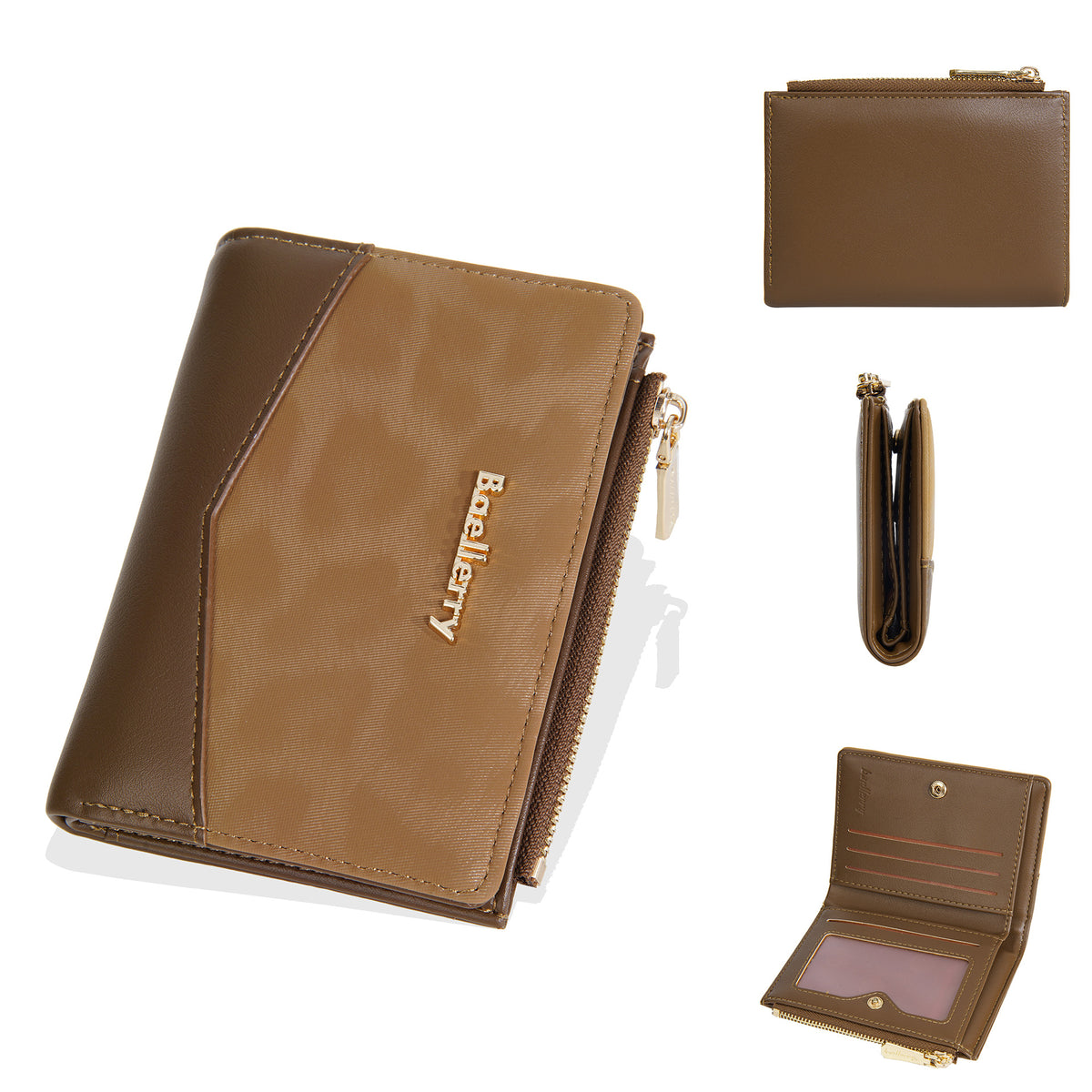 Women's Short Simple Multiple Slots Two Fold Ladies Wallet