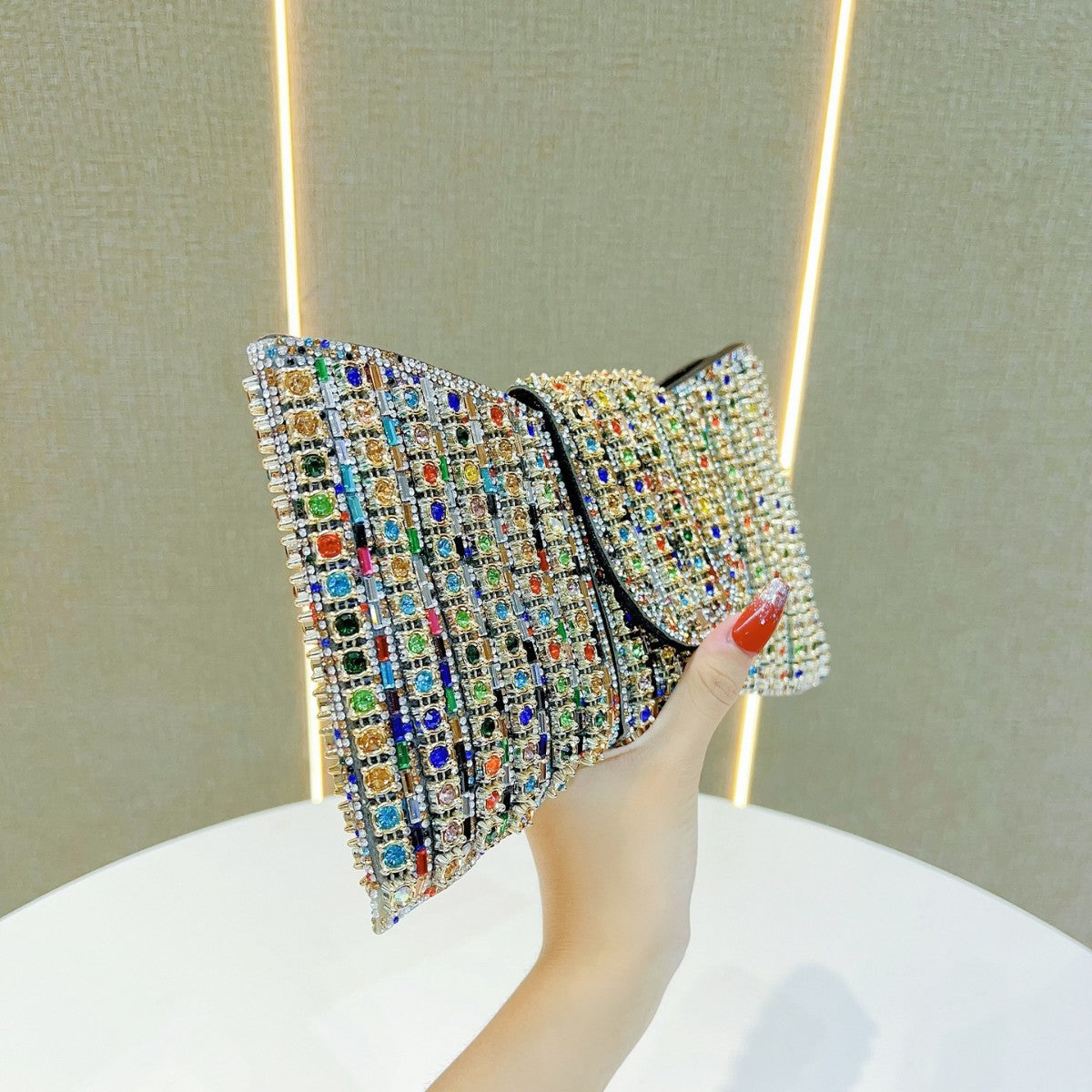 Retro High-grade Clutch Full Diamond Dinner Bags
