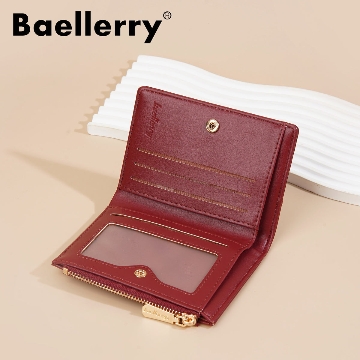 Women's Short Simple Multiple Slots Two Fold Ladies Wallet
