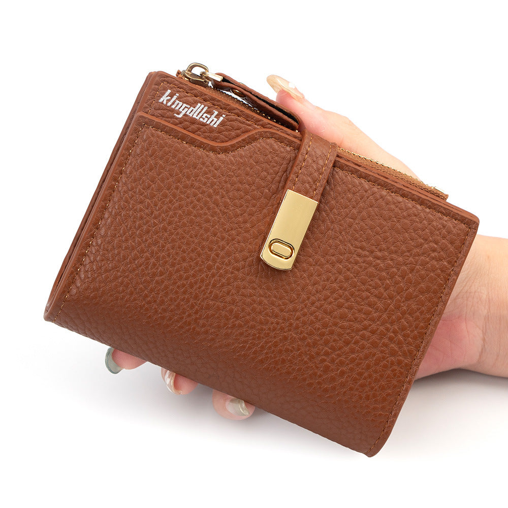 Women's Short Fashion High Sense Clutch Zipper Ladies Wallet