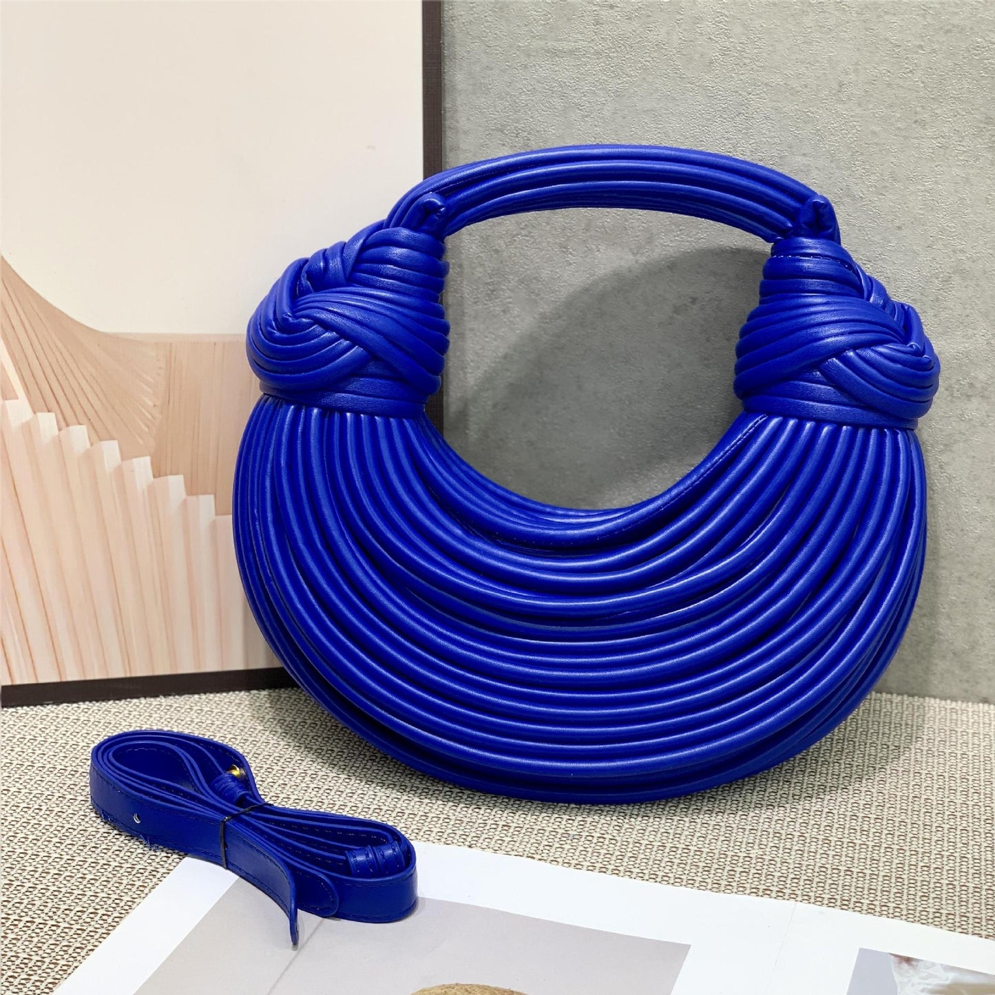 Colorful Noodle Fashion Simple Hand-woven Contrast Bags