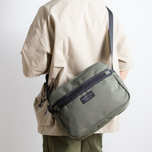 Men's Trendy Leisure Cargo Style Canvas Green Men's Shoulder Bags