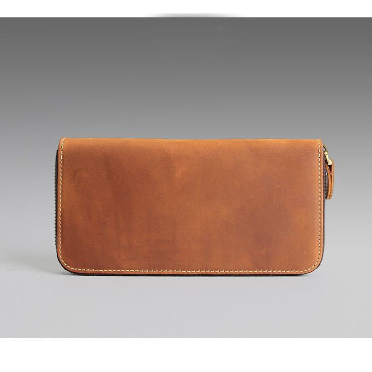 Men's Leather First Layer Cowhide Large Capacity Handbags