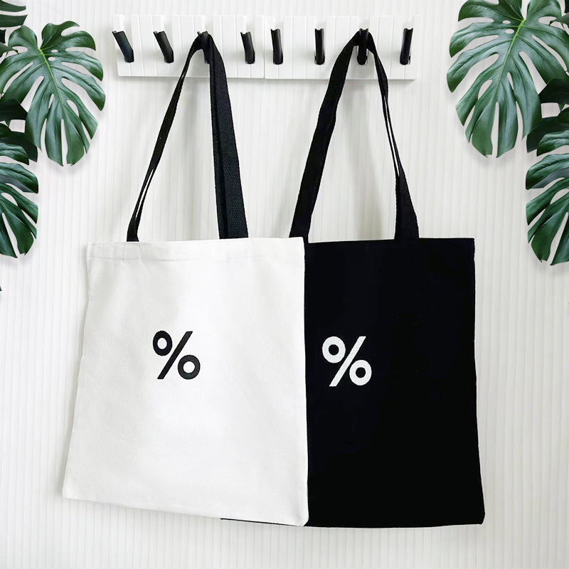 Creative Simple Canvas Large Capacity Portable Female Daily Bags
