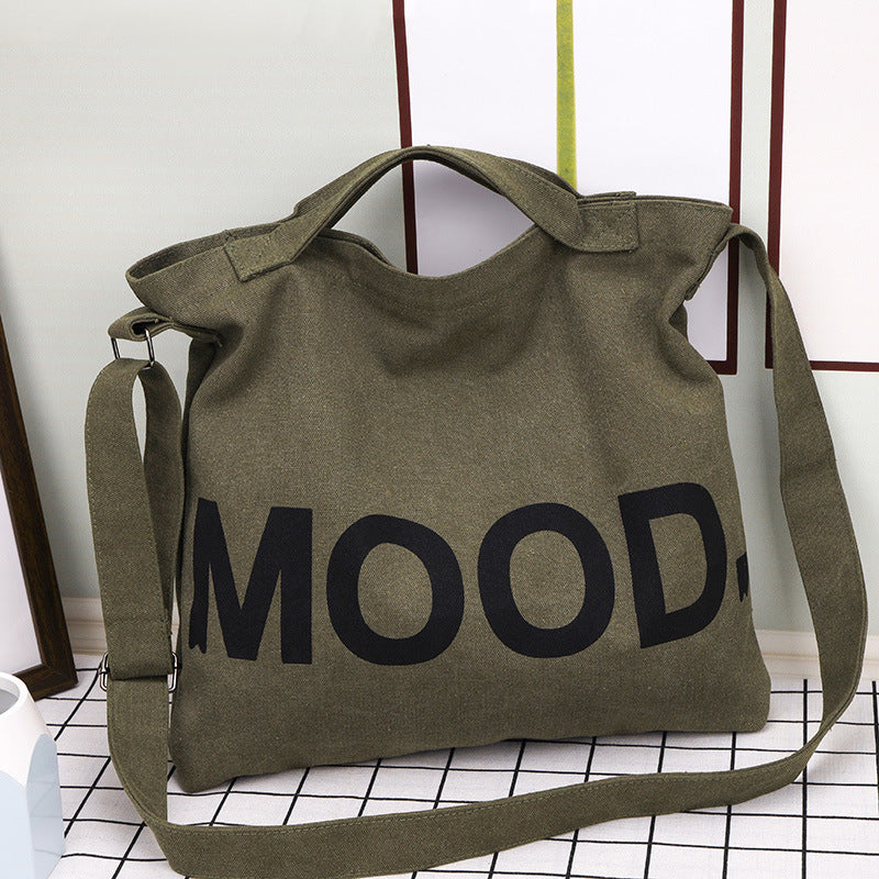 Women's & Men's Canvas Large Capacity Korean Style Tuition Bags