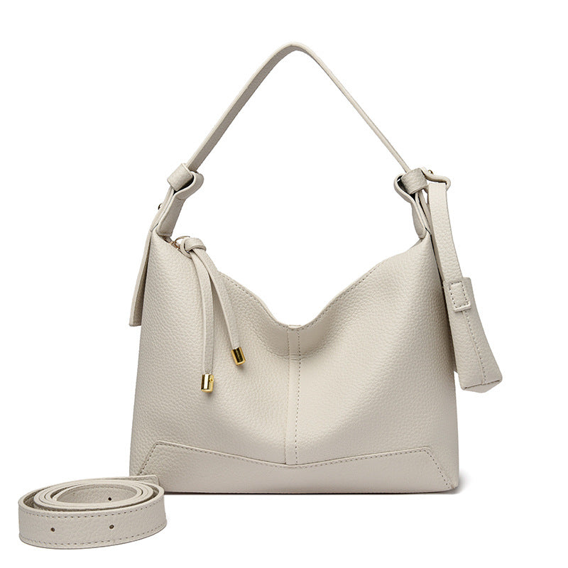 Fashion Litchi Pattern Soft Leather Niche Commuter Women's Messenger Bag