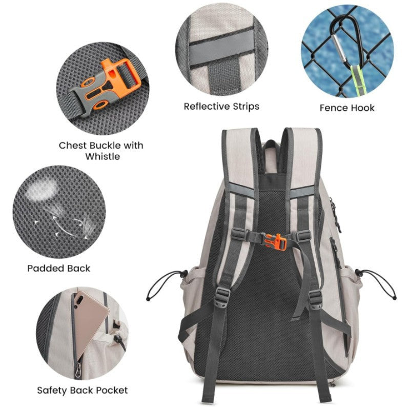 Women's & Men's & Tennis Large Pick Ball Can Hold Sports Backpacks