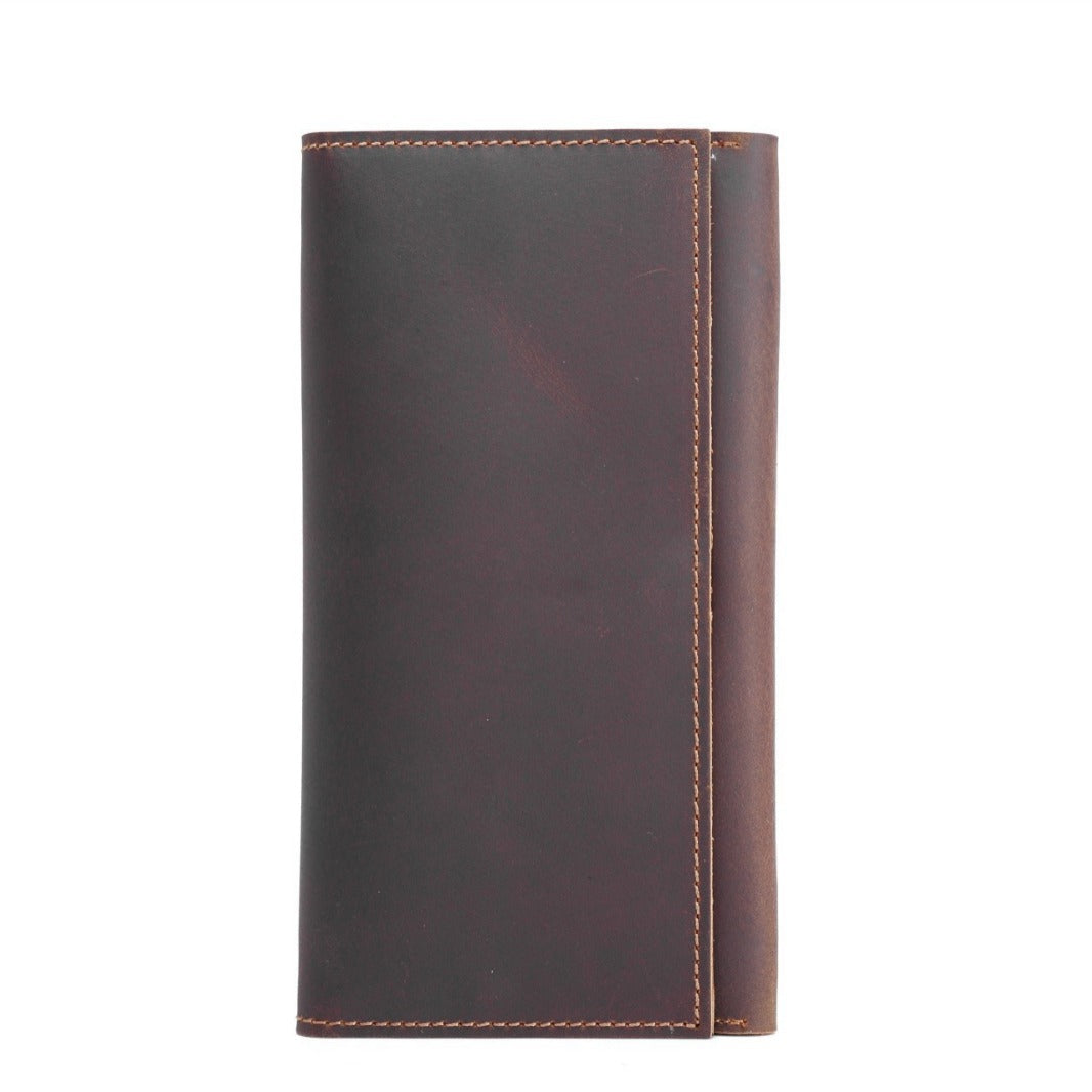Men's Leather Thick Long First Layer Cowhide Ladies Wallets
