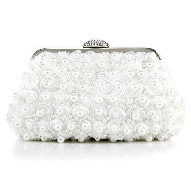 Women's Colorful Moon Dinner Flower Beaded Evening Bags