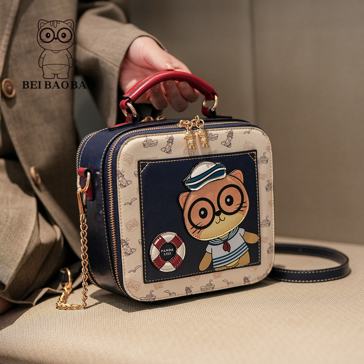 Cartoon Design Single Portable Large Capacity Women's Messenger Bag