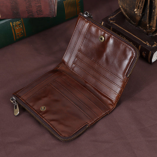 Multicolor Short Double Zipper Vertical Fashion Purses