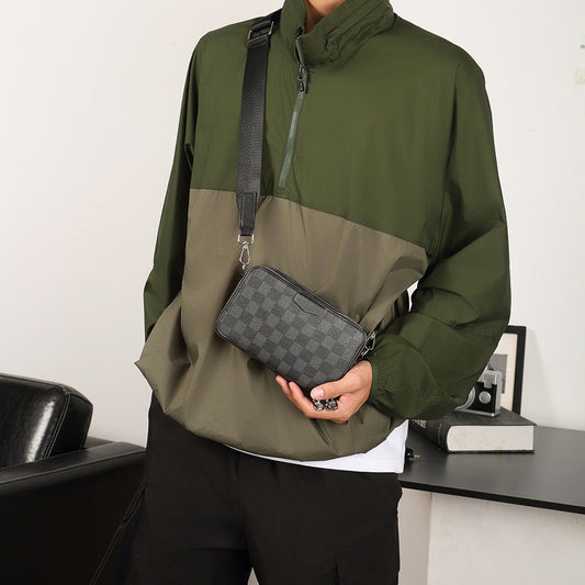 Men's Fashion Trendy Plaid Out Of The Men's Messenger Bags