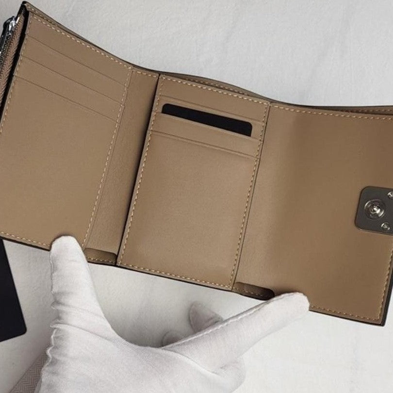 Women's Leather Off Short Style Large Capacity Multifunctional Solid Ladies Wallet