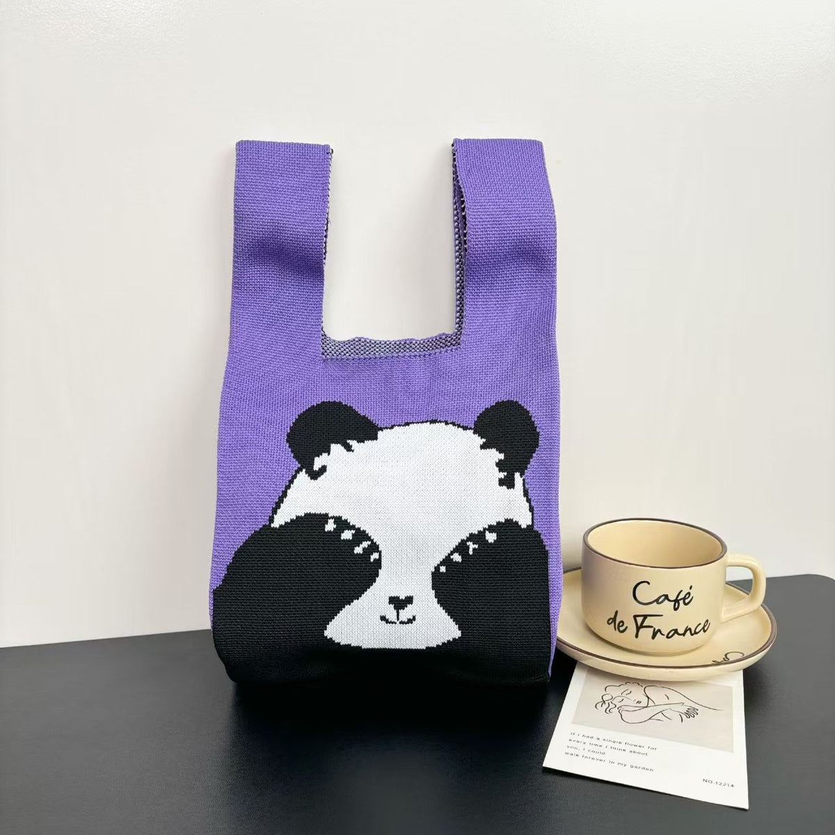 Women's Cute Panda Knitted Gift Niche High-grade Women's Handbag
