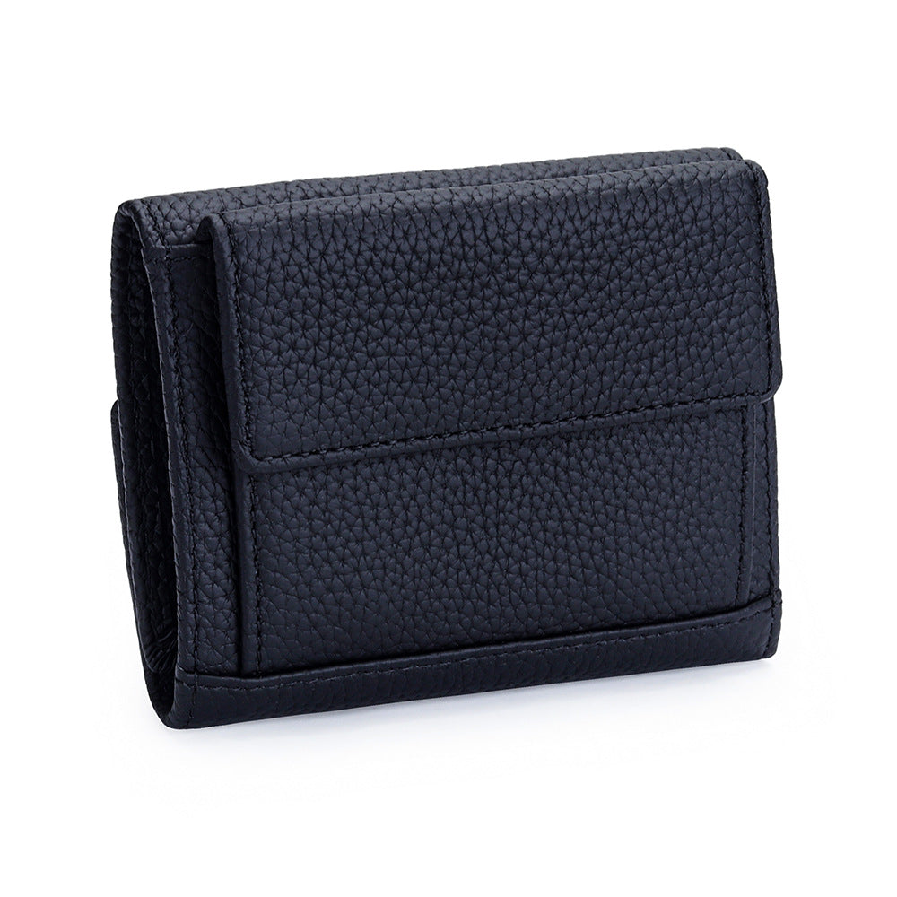 Women's First Layer Cowhide Short Genuine Leather Fashion Style Mini Ladies Wallet