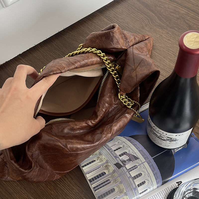 Women's Ge Underarm Texture Western Style Embossed Shoulder Bags