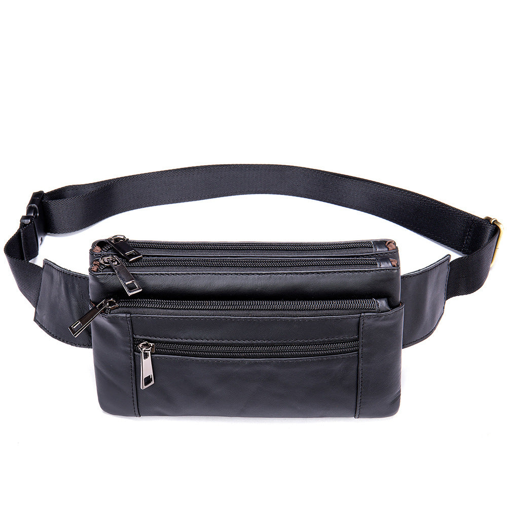Men's Genuine Leather Mobile Business First Layer Men's Waist Packs