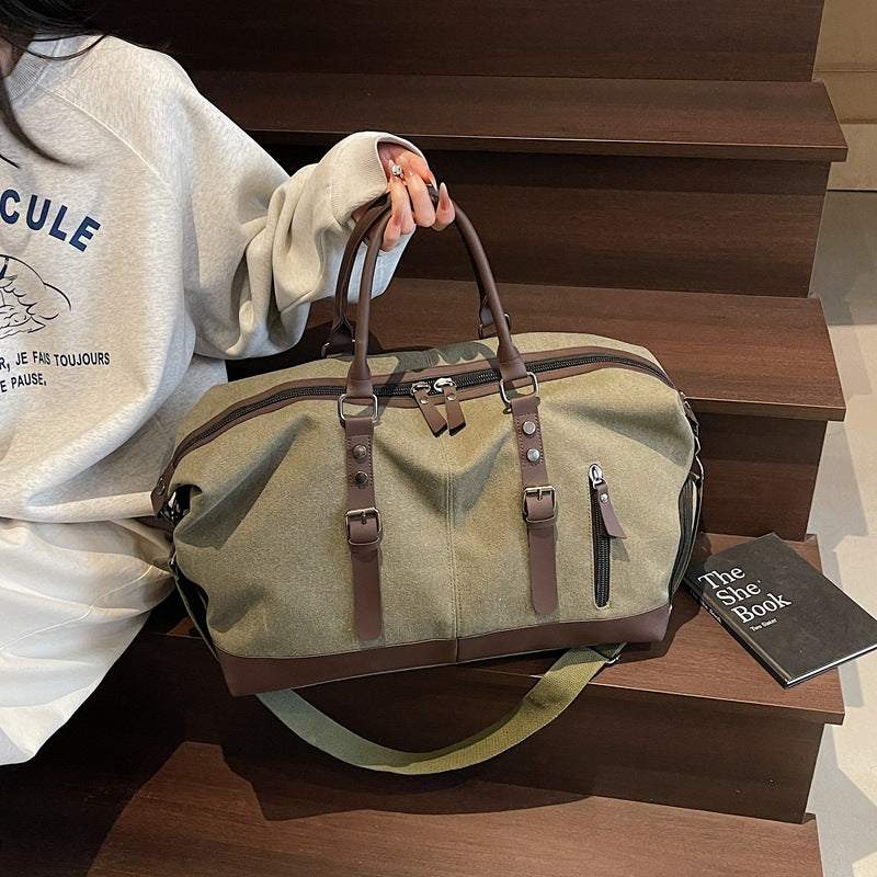 Men's Canvas Reticule Fashion Trendy Large Capacity Travel Bags