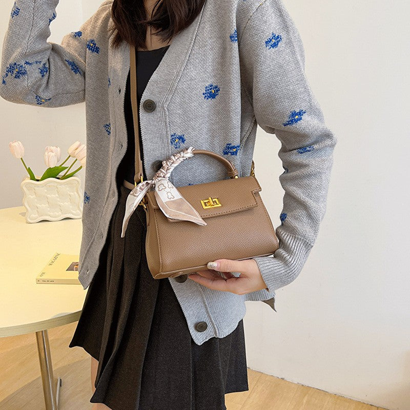 Women's Stylish Soft Leather Fashion Portable Small Square Bags