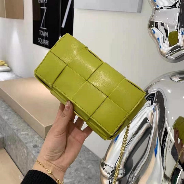 Women's & Men's & Woven Chain Avocado Green Waist Packs