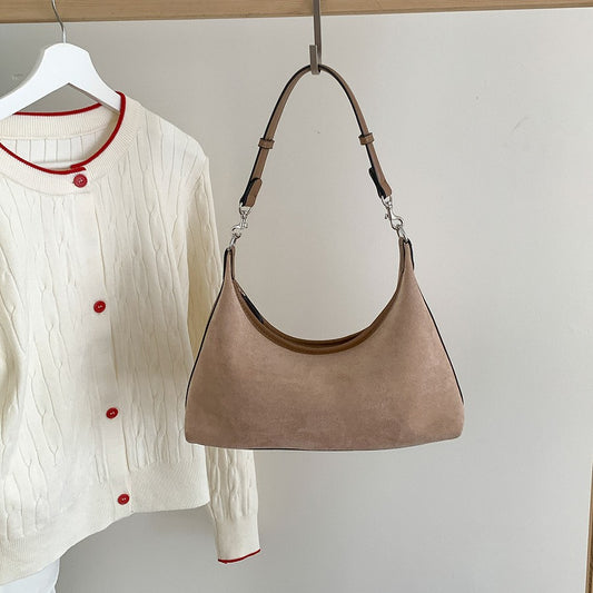 Women's Suede Autumn Niche Style Underarm Minimalist Shoulder Bags