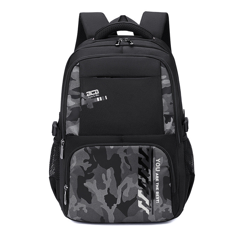 Men's Korean Fashion Large Capacity Junior Contrast Elementary School Students' Schoolbags