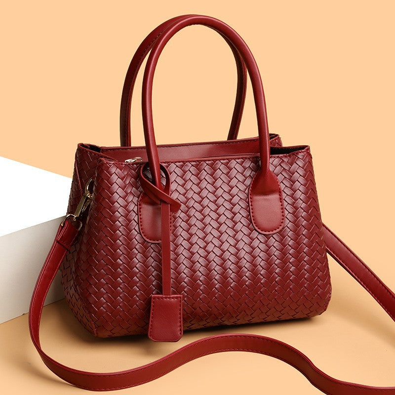 Women's Fashion Woven Large Capacity Portable Shoulder Bags