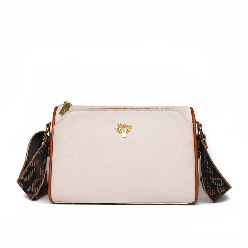 Women's Leather Fashionable Large Capacity First Layer Shoulder Bags