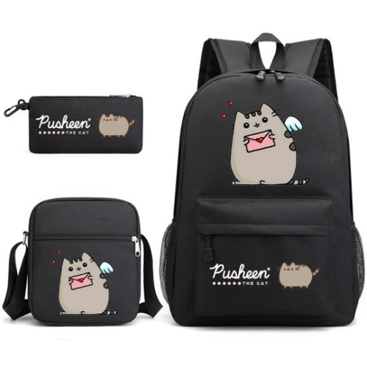 Women's & Men's & Fat Cat Three-piece Pencil Large Backpacks