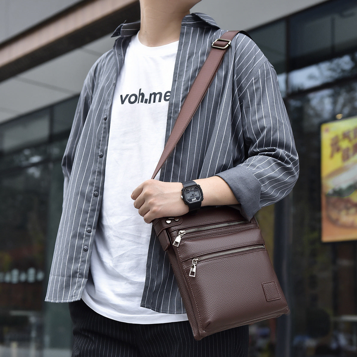 Men's Versatile Charming Innovative Business High-grade Men's Shoulder Bags