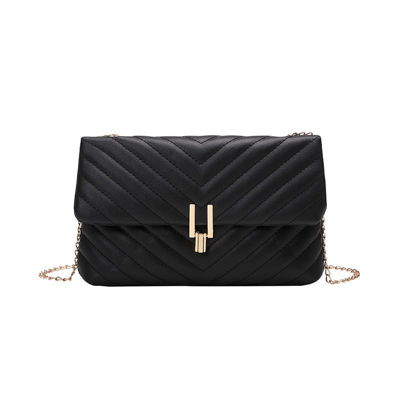 Women's Embroidered Chain Diamond Pattern Korean Style Bags