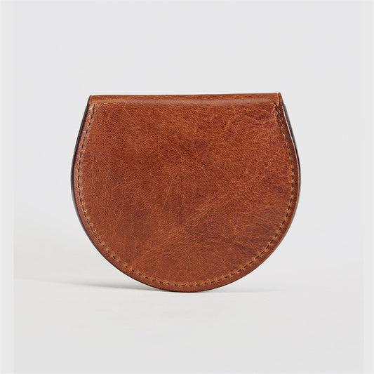 Women's & Men's & Handmade Vegetable Tanned Leather Mini Men's Wallets