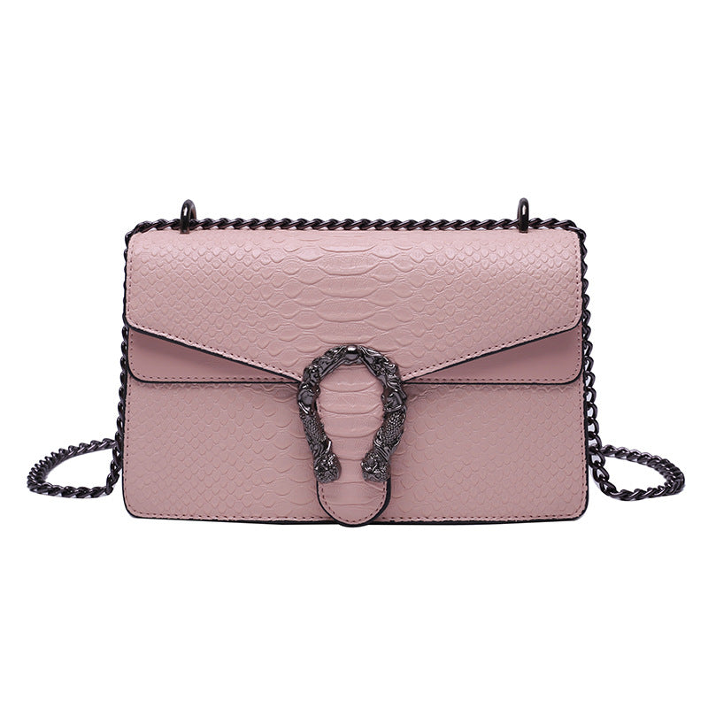 Women's Textured Wine God Snake Head Spring Pattern Women's Shoulder Bag