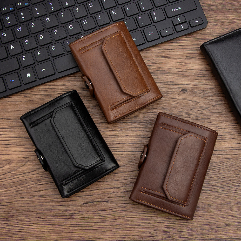 Creative Men's Clutch Fan Snap Button Men's Wallet